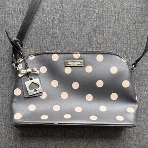 Kate Spade Black and Cream Dot Crossbody Bag
